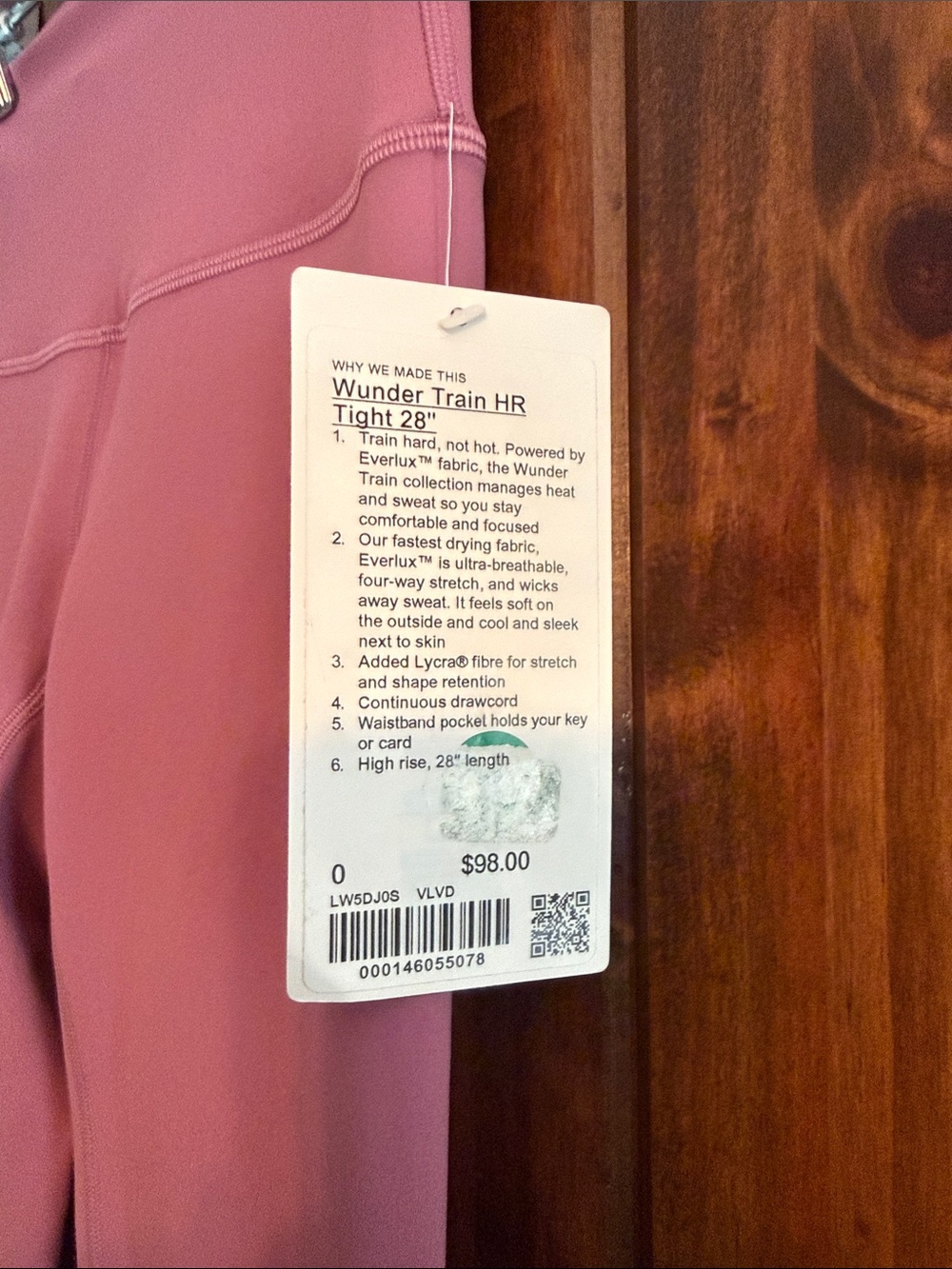 NWT Wunder train 28 inch tight size 0 - Picture 3 of 4